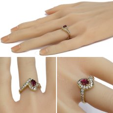画像10: 750ルビーダイヤモンドリング 4.1g #9 ソーティング (10)