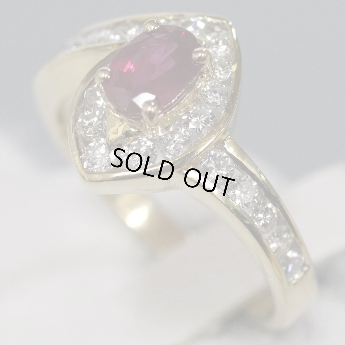 画像3: 750ルビーダイヤモンドリング 4.1g #9 ソーティング (3)