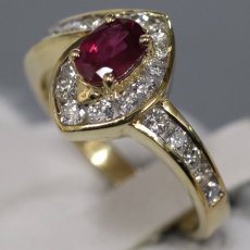 画像3: 750ルビーダイヤモンドリング 4.1g #9 ソーティング (3)