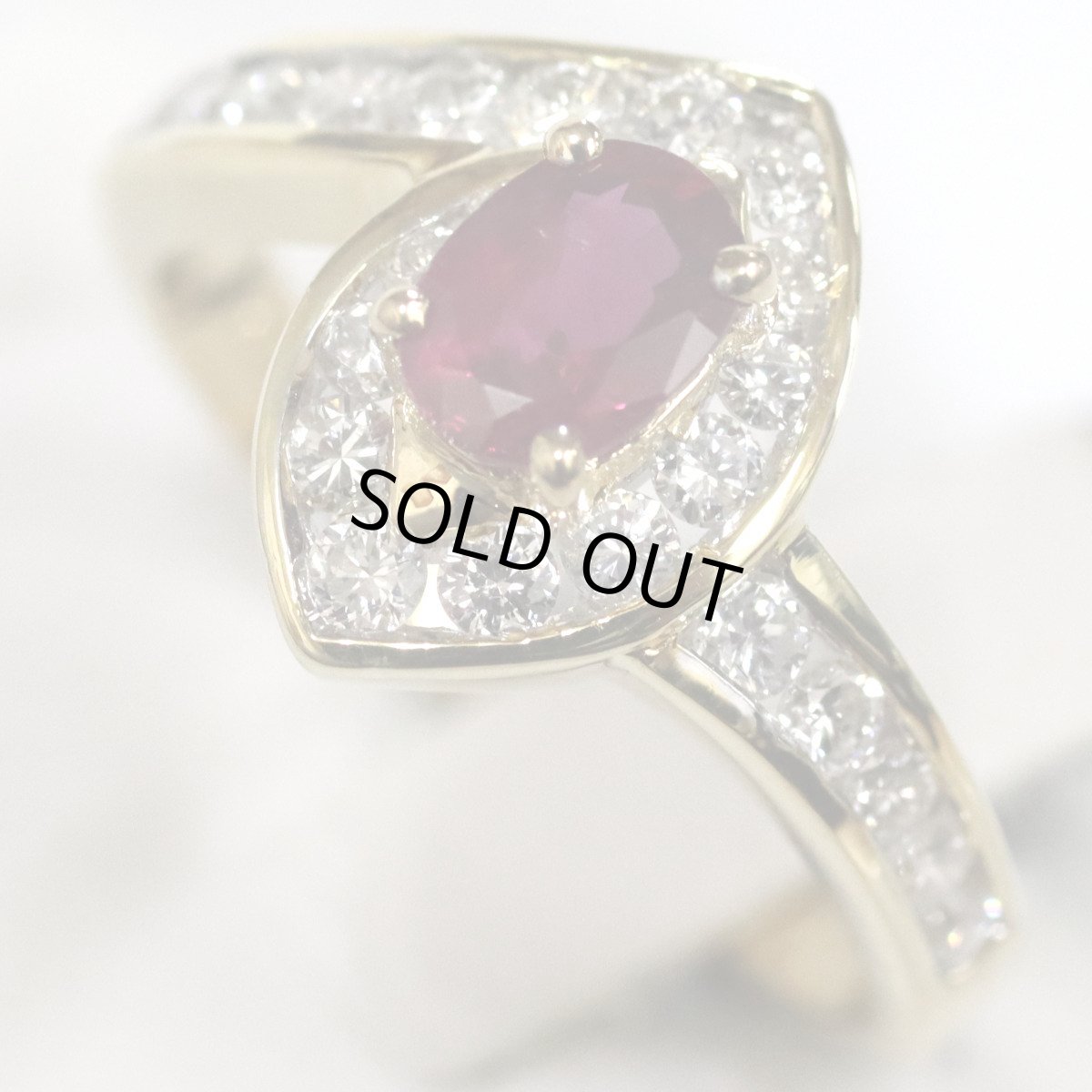 画像4: 750ルビーダイヤモンドリング 4.1g #9 ソーティング (4)