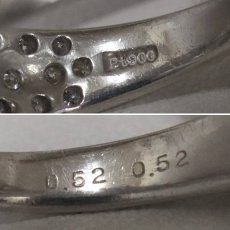 画像7: Pt900ダイヤモンドリング D0.52 D0.52 6.8g #14 (7)