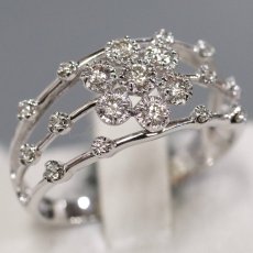 画像1: K18WGダイヤモンドリング D0.25 2.7g #13 (1)