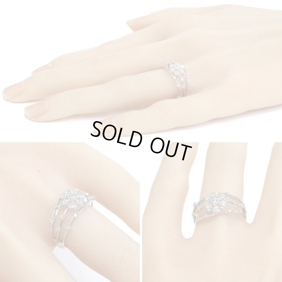 画像10: K18WGダイヤモンドリング D0.25 2.7g #13 (10)