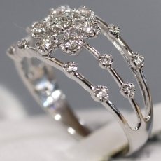 画像2: K18WGダイヤモンドリング D0.25 2.7g #13 (2)