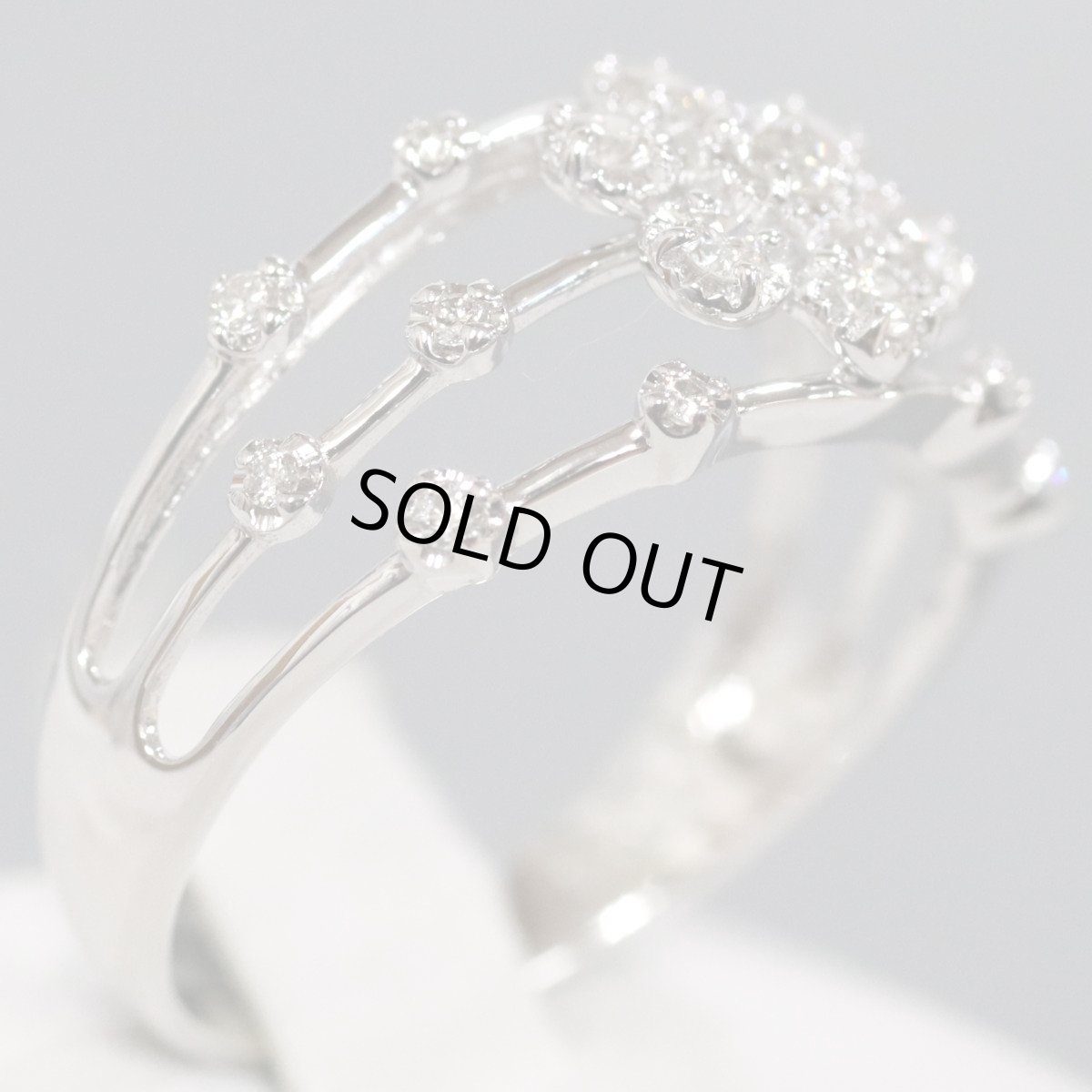 画像3: K18WGダイヤモンドリング D0.25 2.7g #13 (3)