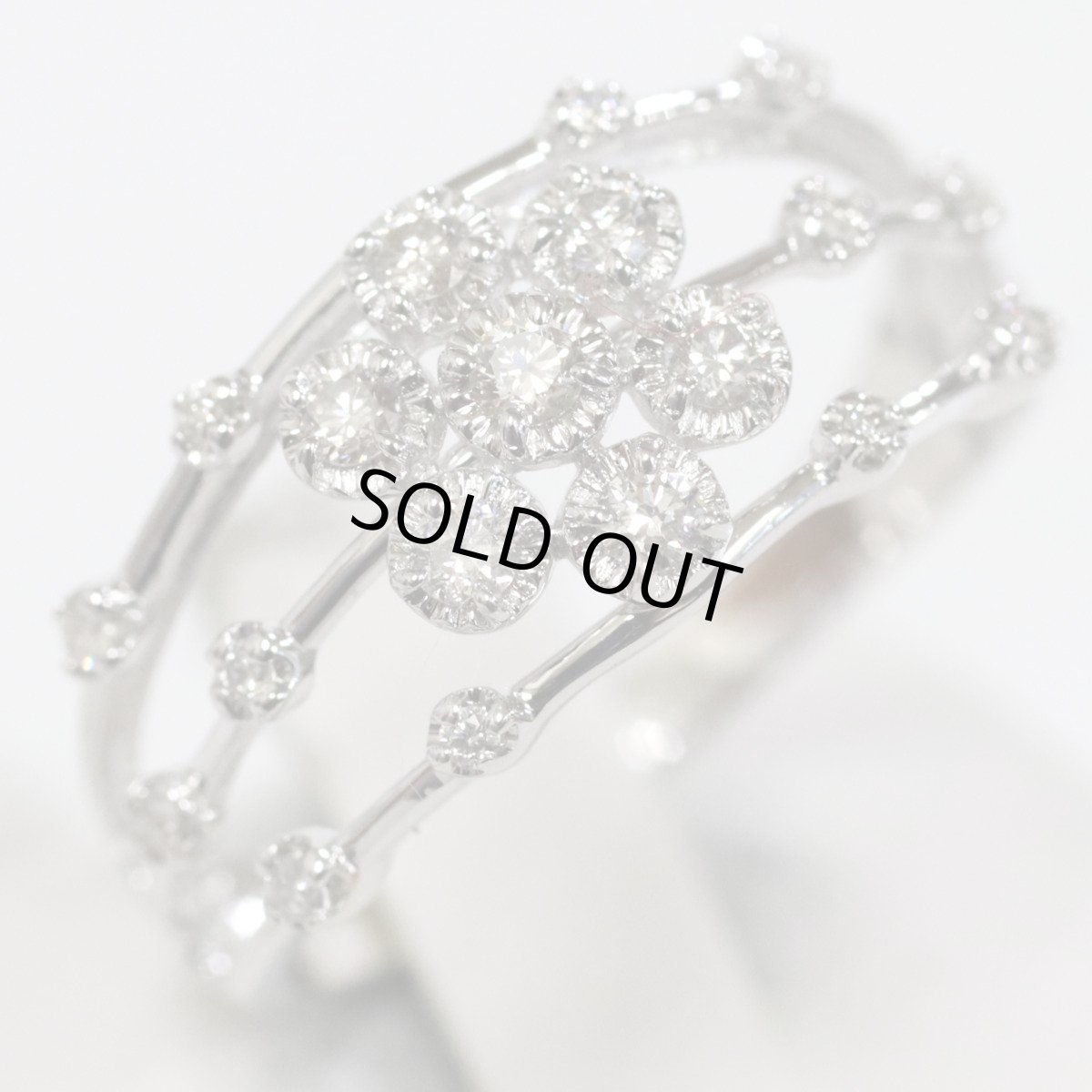 画像4: K18WGダイヤモンドリング D0.25 2.7g #13 (4)