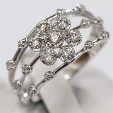 画像4: K18WGダイヤモンドリング D0.25 2.7g #13 (4)