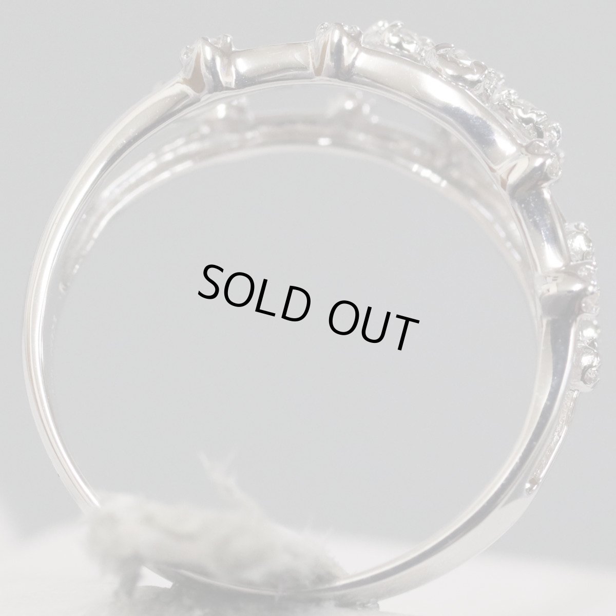 画像5: K18WGダイヤモンドリング D0.25 2.7g #13 (5)