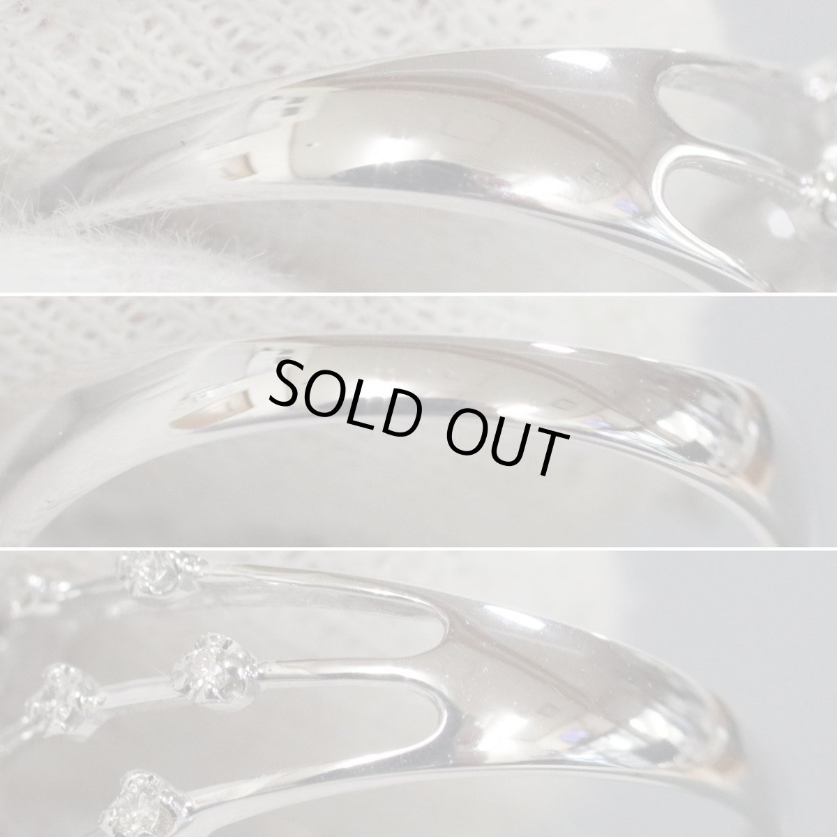 画像6: K18WGダイヤモンドリング D0.25 2.7g #13 (6)