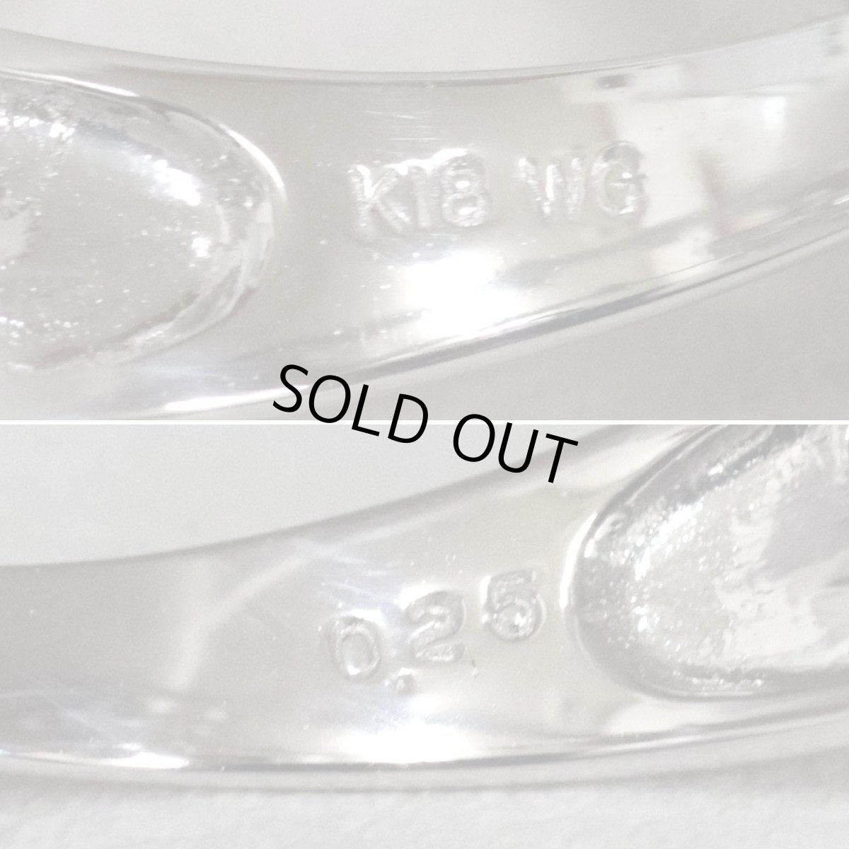 画像7: K18WGダイヤモンドリング D0.25 2.7g #13 (7)