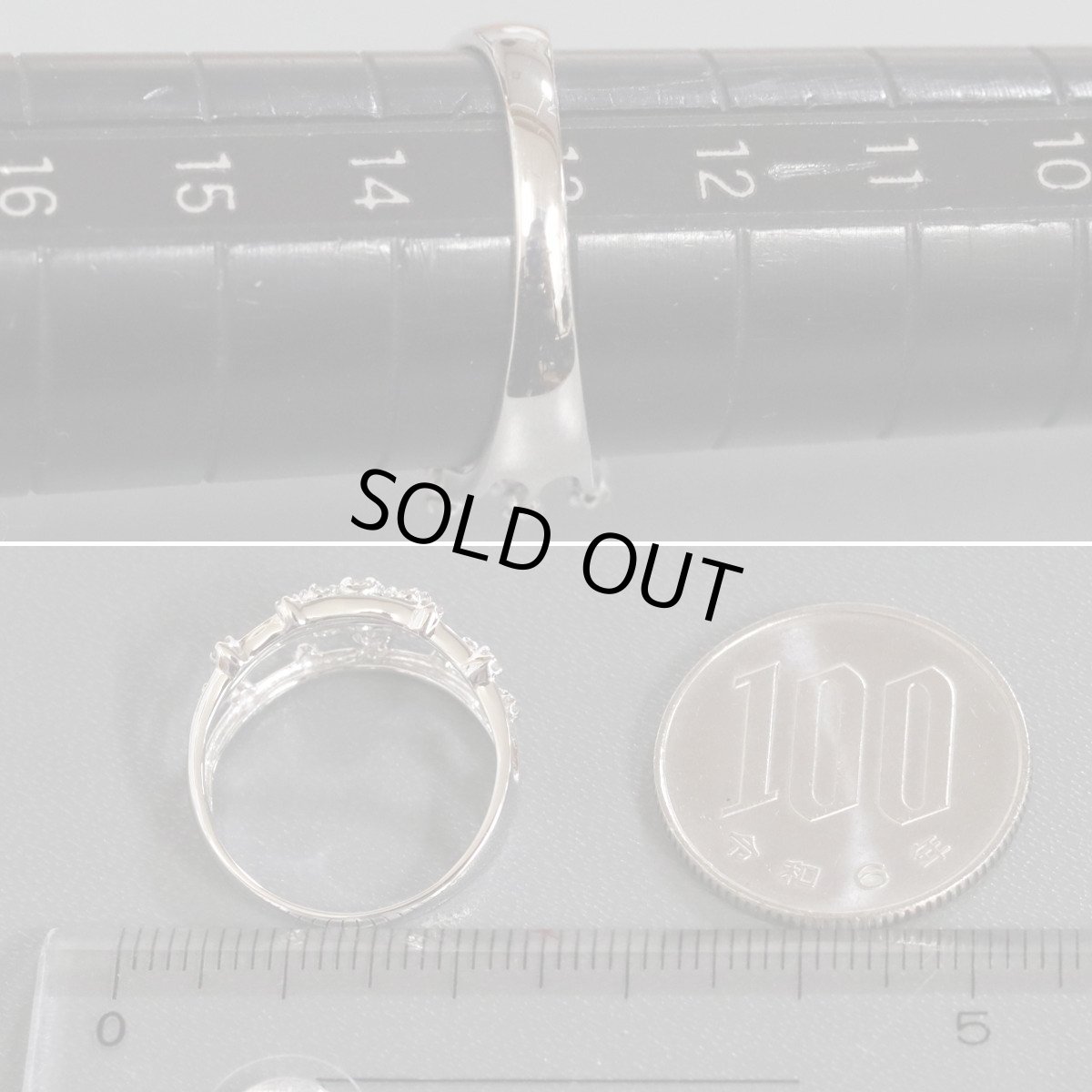 画像8: K18WGダイヤモンドリング D0.25 2.7g #13 (8)