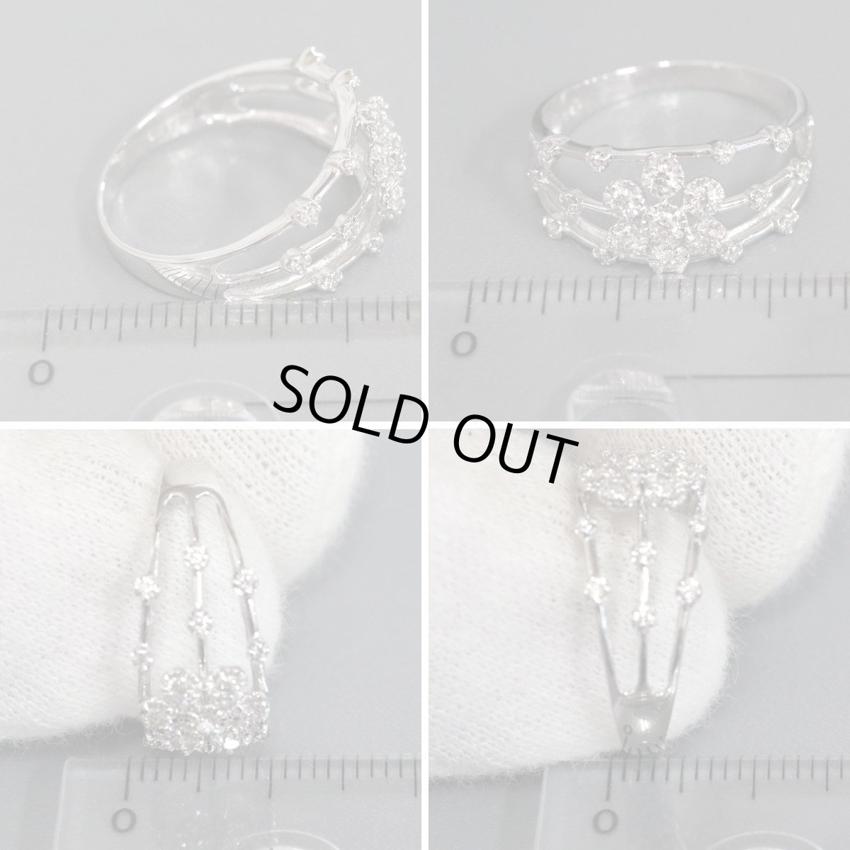 画像9: K18WGダイヤモンドリング D0.25 2.7g #13 (9)