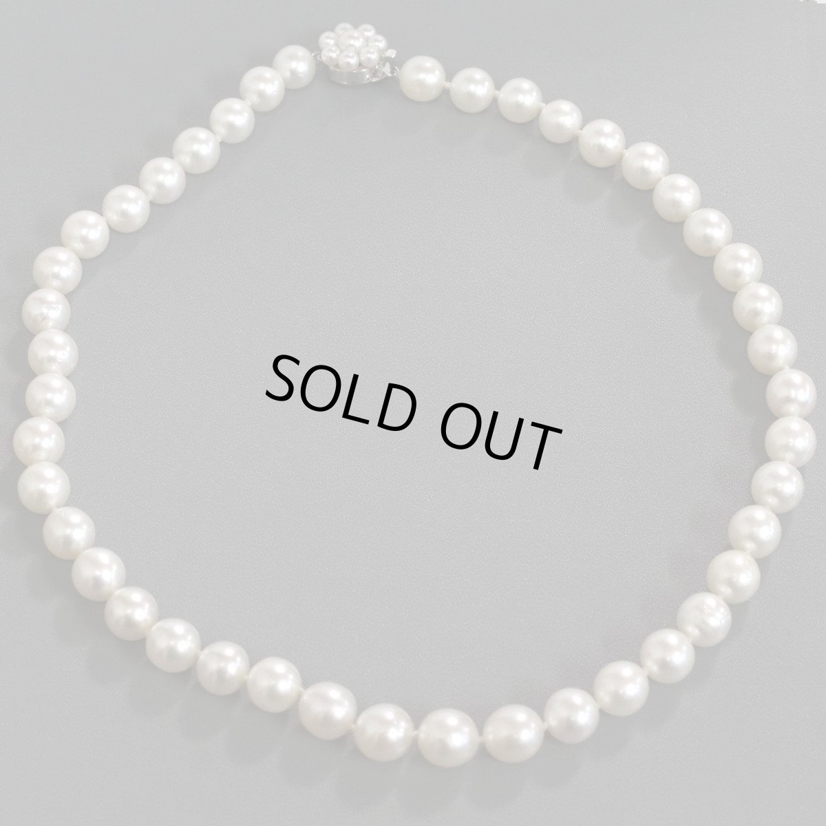 画像2: タサキ 南洋パールネックレス K14WG金具 8.9-10.4mm 44cm (2)