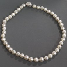 画像2: タサキ 南洋パールネックレス K14WG金具 8.9-10.4mm 44cm (2)