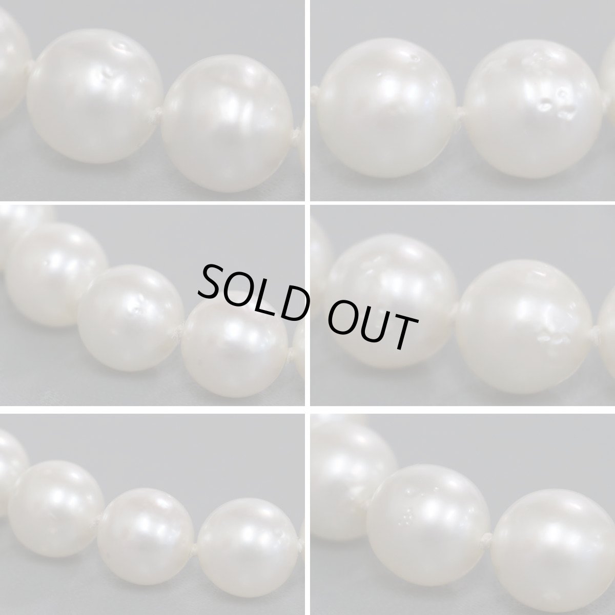 画像7: タサキ 南洋パールネックレス K14WG金具 8.9-10.4mm 44cm (7)