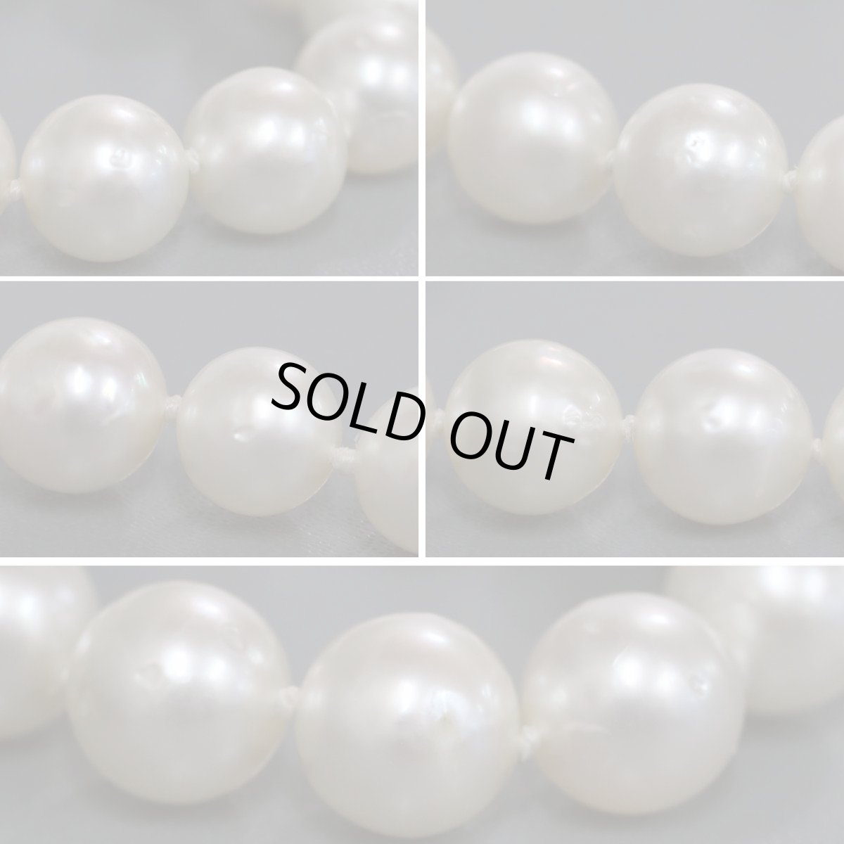 画像8: タサキ 南洋パールネックレス K14WG金具 8.9-10.4mm 44cm (8)