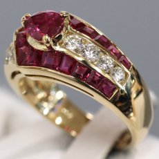 画像2: 18Kルビーダイヤモンドリング R1.83 0.64 0.53 8.1g #14 ソーティング (2)