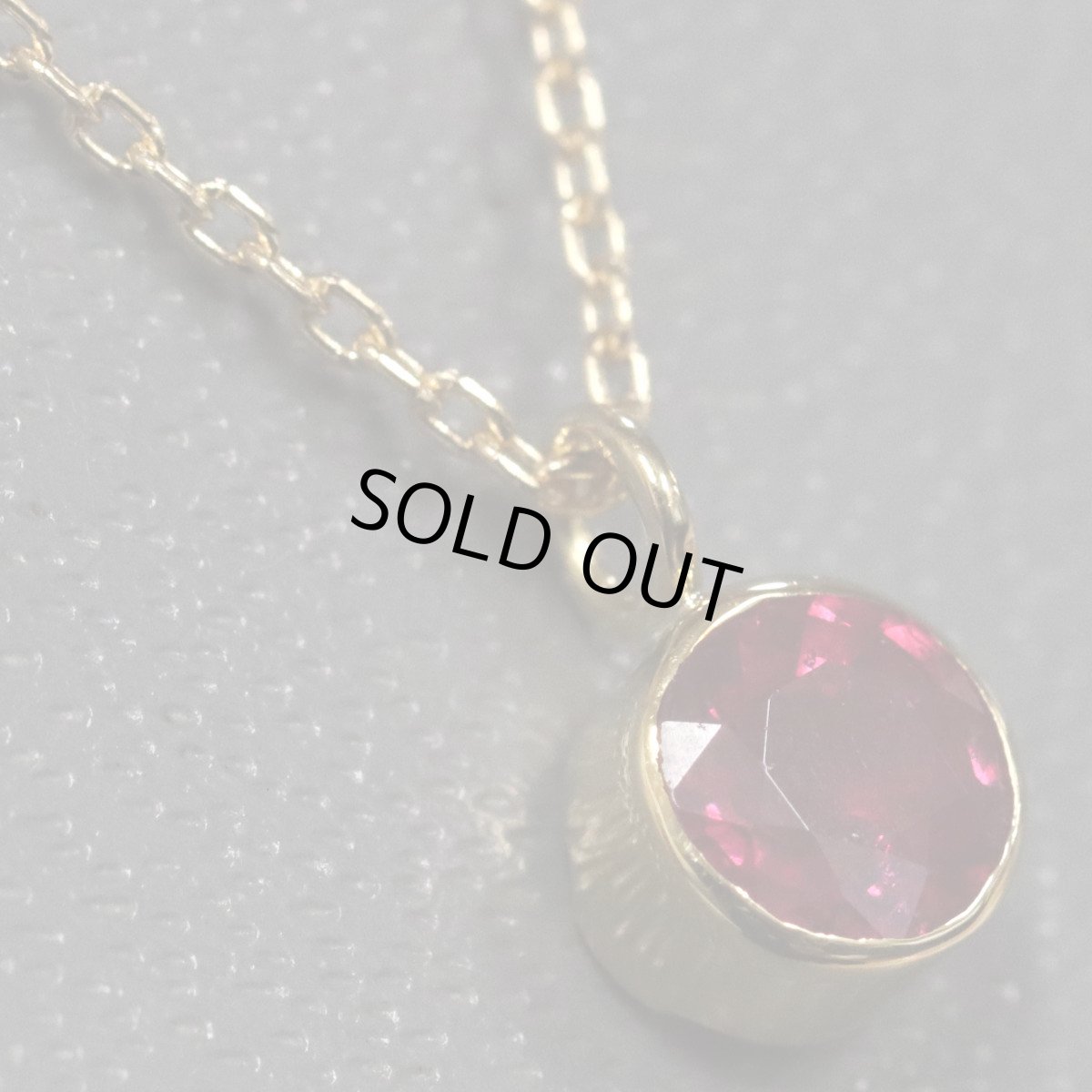 画像2: K18ルビーネックレス R0.30 1.7g AJ付45cm 鑑別カード (2)