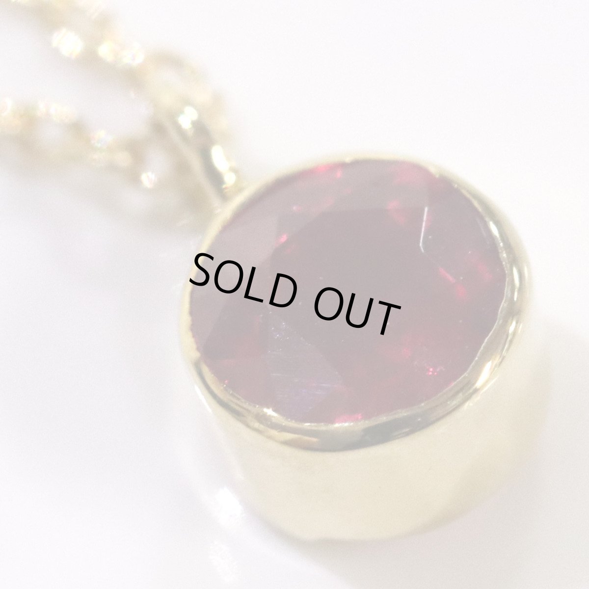 画像4: K18ルビーネックレス R0.30 1.7g AJ付45cm 鑑別カード (4)