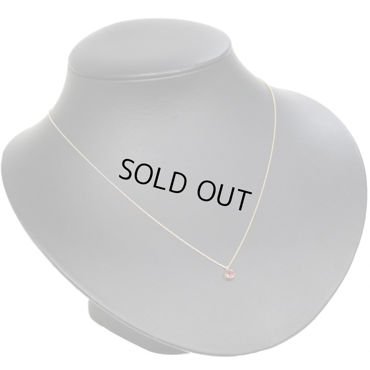 画像6: K18ルビーネックレス R0.30 1.7g AJ付45cm 鑑別カード (6)