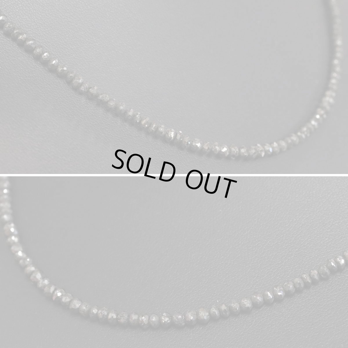 画像2: K14WGブラックダイヤモンドネックレス BkD30.00 6.8g AJ付41-46.5cm (2)