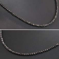 画像2: K14WGブラックダイヤモンドネックレス BkD30.00 6.8g AJ付41-46.5cm (2)