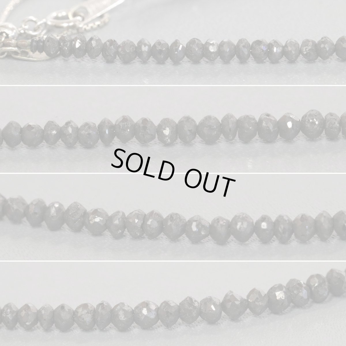 画像4: K14WGブラックダイヤモンドネックレス BkD30.00 6.8g AJ付41-46.5cm (4)