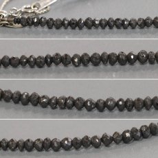 画像4: K14WGブラックダイヤモンドネックレス BkD30.00 6.8g AJ付41-46.5cm (4)