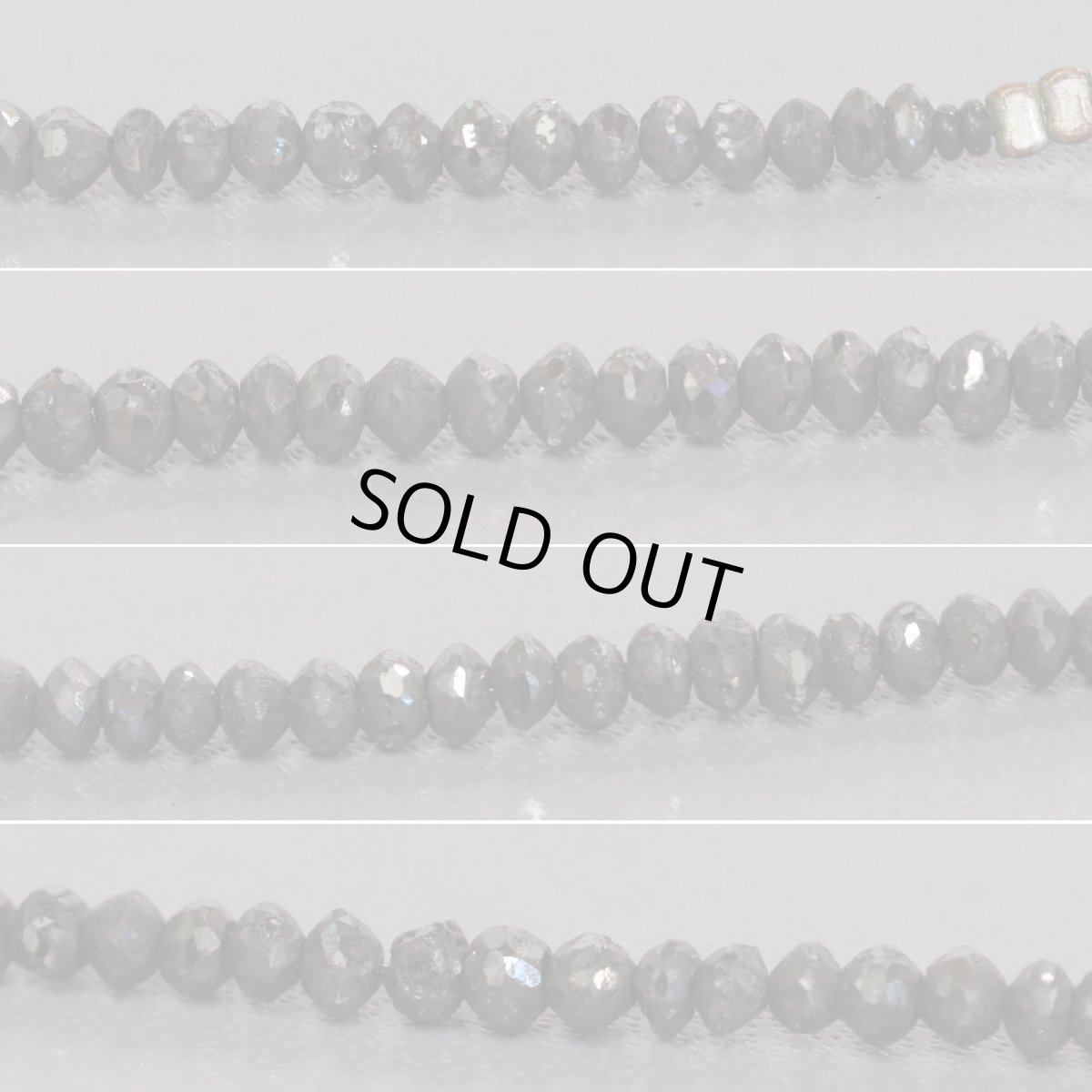 画像5: K14WGブラックダイヤモンドネックレス BkD30.00 6.8g AJ付41-46.5cm (5)