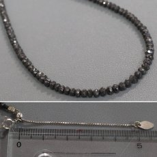 画像7: K14WGブラックダイヤモンドネックレス BkD30.00 6.8g AJ付41-46.5cm (7)
