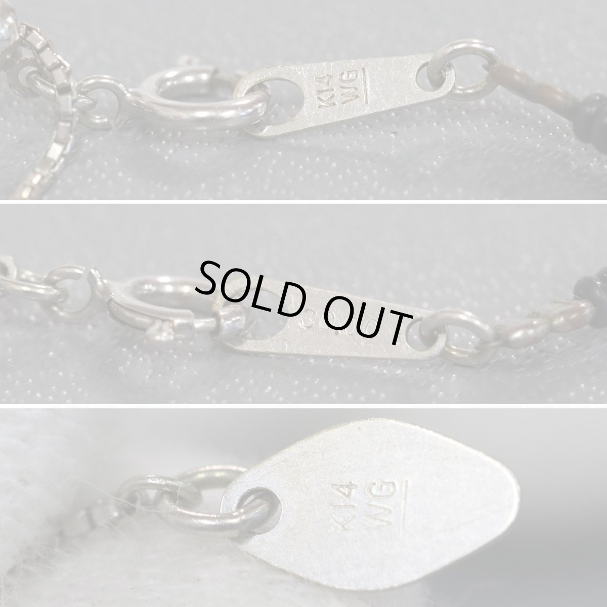 画像8: K14WGブラックダイヤモンドネックレス BkD30.00 6.8g AJ付41-46.5cm (8)