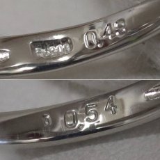 画像7: Pt900ダイヤモンド非加熱ピジョンブラッドルビーリング R0.48 D0.54 4.6g #12 AIGS鑑別書 (7)