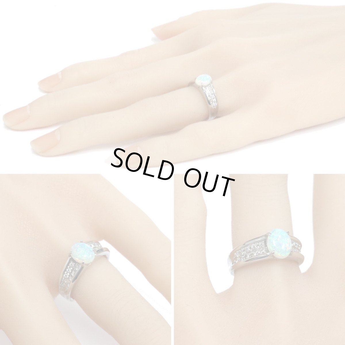 画像10: Pt900オパールダイヤモンドリング O0.86 D0.20 9.2g #10 (10)