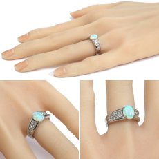 画像10: Pt900オパールダイヤモンドリング O0.86 D0.20 9.2g #10 (10)