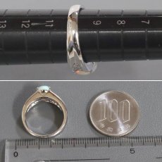 画像8: Pt900オパールダイヤモンドリング O0.86 D0.20 9.2g #10 (8)