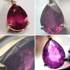 画像4: K18PGルベライトダイヤモンドネックレス 1.08 D0.27 3.2g AJ付45cm 鑑別書 (4)