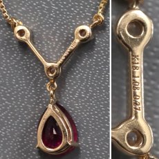 画像5: K18PGルベライトダイヤモンドネックレス 1.08 D0.27 3.2g AJ付45cm 鑑別書 (5)