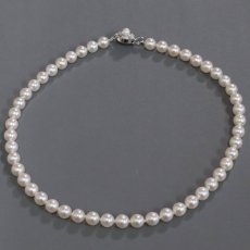 画像2: パールネックレス シルバー金具 8.0-8.9mm 43cm (2)