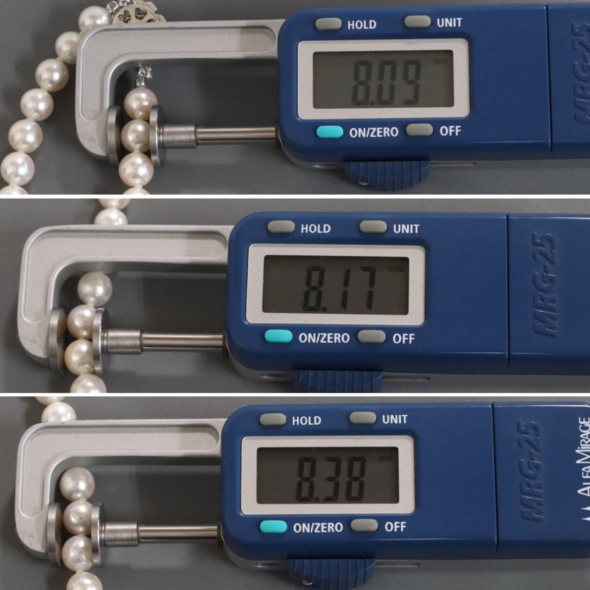 画像7: パールネックレス シルバー金具 8.0-8.9mm 43cm (7)