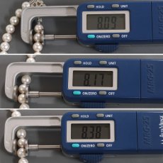 画像7: パールネックレス シルバー金具 8.0-8.9mm 43cm (7)