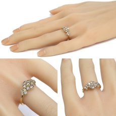 画像10: K18ダイヤモンドリング フラワーモチーフ D1.00 3.4g #13 (10)