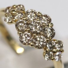画像4: K18ダイヤモンドリング フラワーモチーフ D1.00 3.4g #13 (4)