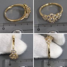 画像9: K18ダイヤモンドリング フラワーモチーフ D1.00 3.4g #13 (9)