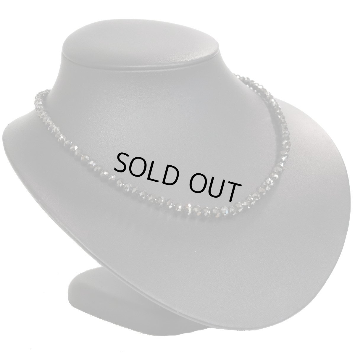 画像1: K14WGブラックダイヤモンドネックレス BkD100.45 21.1g AJ付43-48.5cm (1)