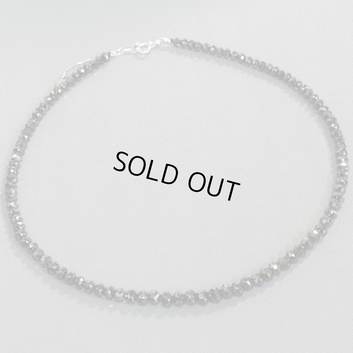 画像3: K14WGブラックダイヤモンドネックレス BkD100.45 21.1g AJ付43-48.5cm (3)