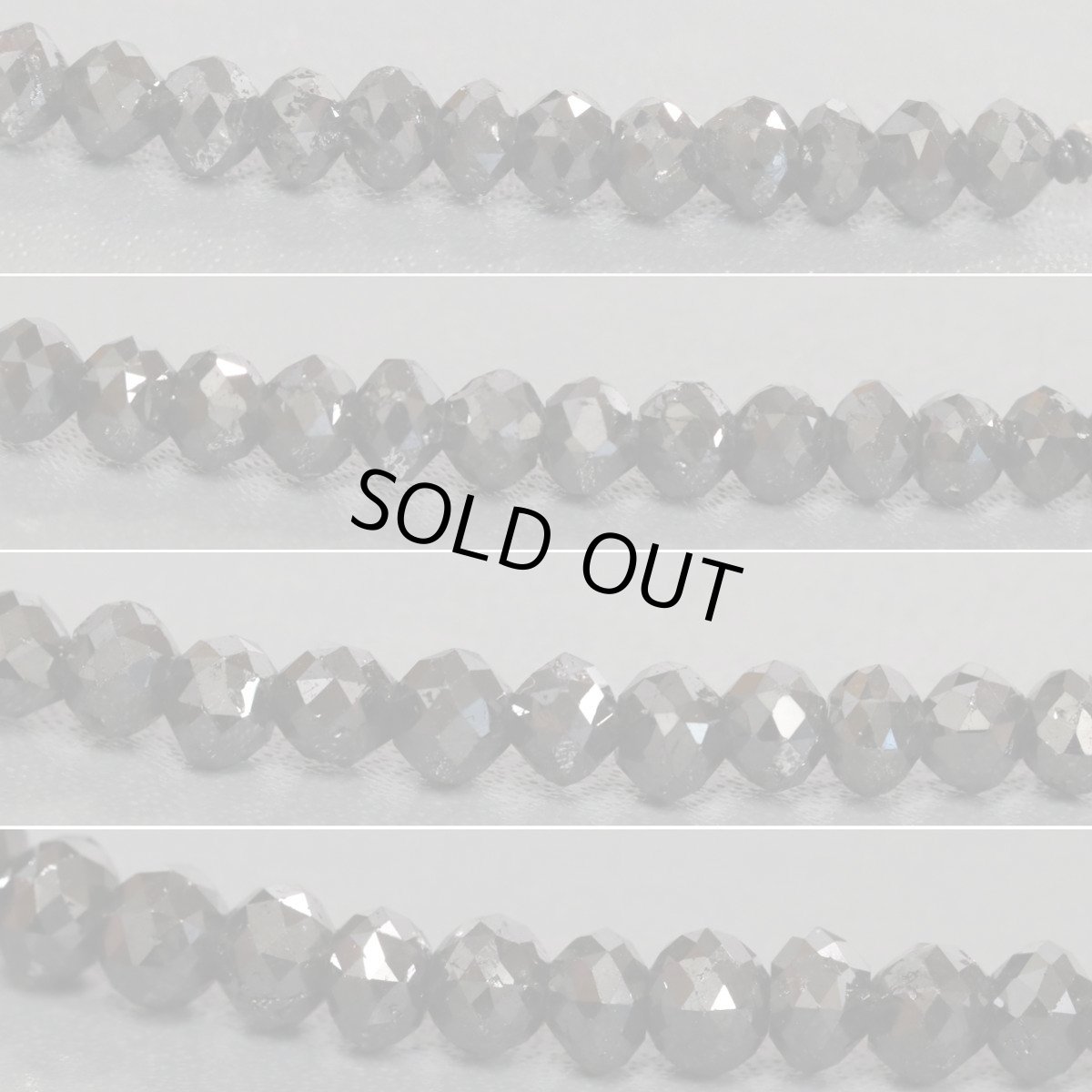 画像5: K14WGブラックダイヤモンドネックレス BkD100.45 21.1g AJ付43-48.5cm (5)