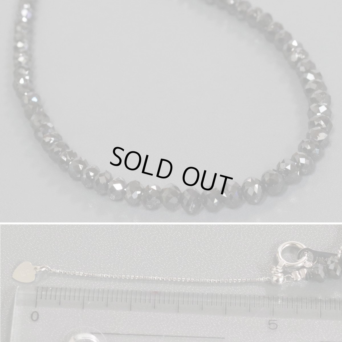 画像7: K14WGブラックダイヤモンドネックレス BkD100.45 21.1g AJ付43-48.5cm (7)