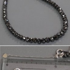 画像7: K14WGブラックダイヤモンドネックレス BkD100.45 21.1g AJ付43-48.5cm (7)