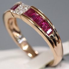 画像3: K18PGルビーダイヤモンドリング R0.93 D0.25 4.0g #17 ソーティング (3)