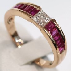 画像4: K18PGルビーダイヤモンドリング R0.93 D0.25 4.0g #17 ソーティング (4)